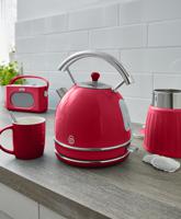 Swan Retro Waterkoker - 1,8 Liter Inhoud - Rood - thumbnail