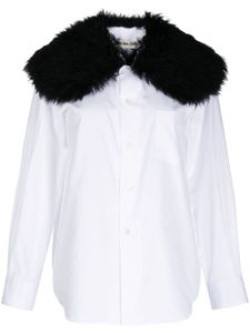 Comme Des Garçons chemise à col contrastant - Blanc