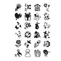 Creativ Company Silicone stempels kleine lieve groetjes, 1 vel