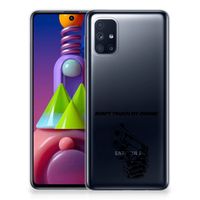 Samsung Galaxy M51 Silicone-hoesje Gun Don't Touch My Phone - thumbnail