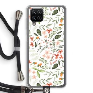 Sweet little flowers: Samsung Galaxy A12 Transparant Hoesje met koord