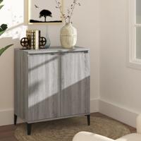 Dressoir 60x35x70 cm bewerkt hout grijs sonoma eikenkleurig - thumbnail