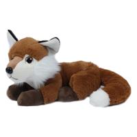 Knuffeldier Vos - zachte pluche stof - donkerbruin - premium kwaliteit knuffels - 20 cm