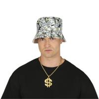 Verkleedset Rapper - feest hoedje en dollar teken ketting - carnaval en foute party