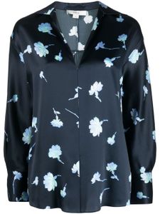 Vince blouse en soie à fleurs - Bleu