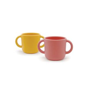 Ekobo Silicone bekers met oren | Coral/Mimosa