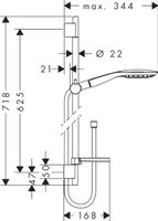 Hansgrohe Raindance Select E150 Glijstangset 65 Cm. Met Unica S En Puro Chroom - thumbnail