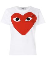 Comme Des Garçons Play t-shirt à imprimé cœur - Blanc - thumbnail