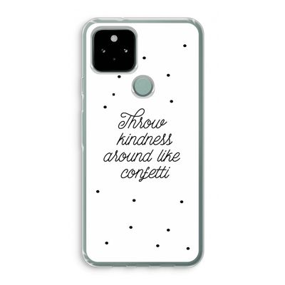 Confetti: Google Pixel 5 Transparant Hoesje