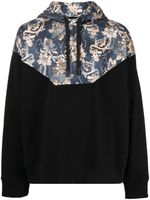 Versace Jeans Couture hoodie à fleurs imprimées - Noir