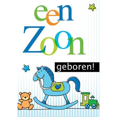 Wenskaarten Geboorte zoon pak a 10 stuks
