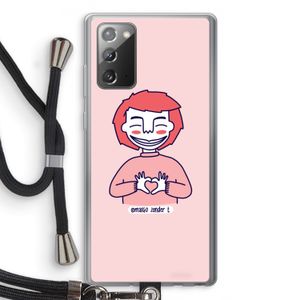 Hartje: Samsung Galaxy Note 20 / Note 20 5G Transparant Hoesje met koord