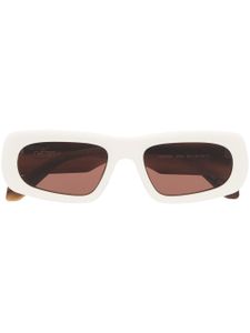 Off-White Eyewear lunettes de soleil Austin à logo imprimé - Blanc