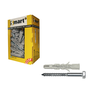pgb-Europe SMART | plug nylon + schroef ZSK Ø 8x90 NZN | 20 st SM0LPZN011008090E