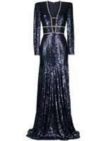 Jenny Packham robe longue Celestia à ornements en cristal - Bleu - thumbnail