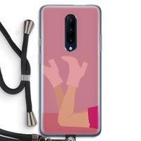 Pink boots: OnePlus 7 Pro Transparant Hoesje met koord