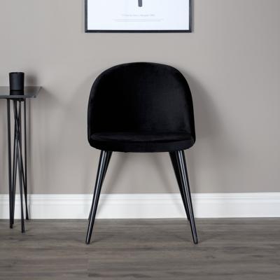 Nohr Eetkamerstoel 'Amon' Velvet, kleur Zwart