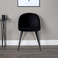 Nohr Eetkamerstoel 'Amon' Velvet, kleur Zwart