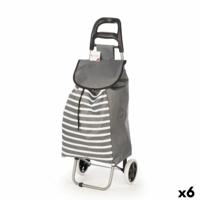 Winkelwagen Kinvara Wit Grijs 33 L 35,5 x 28 x 94 cm Strepen (6 Stuks) Winkelwagen Kinvara Wit Grijs 33 L 35,5 x 28 x 94 cm Strepen (6 Stuks)