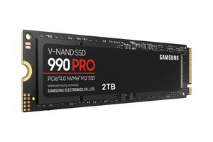 Samsung 990 PRO 2 TB NVMe/PCIe M.2 SSD 2280 harde schijf PCIe NVMe 4.0 x4 Retail MZ-V9P2T0BW
