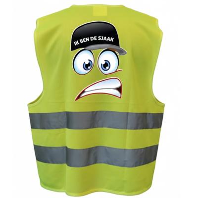 Vrijgezellen team / feest hesje - geel - reflecterende strepen - voor volwassenen