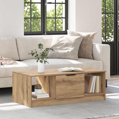 Salontafel artisanaal eikenkleurig 100 x 50 x 36 cm