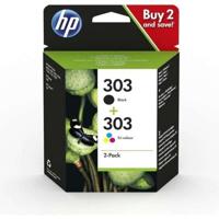 2-pack HP 303 originele zwarte / drie-kleuren inktcartridges (3YM92AE)