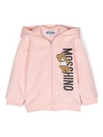 Moschino Kids hoodie Teddy Bear à fermeture zippée - Rose