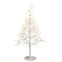 Verlichte witte boompjes / lichtbomen 88 x 50 cm kerstdecoraties   -