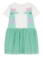 Stella McCartney Kids robe à cheval imprimé - Vert