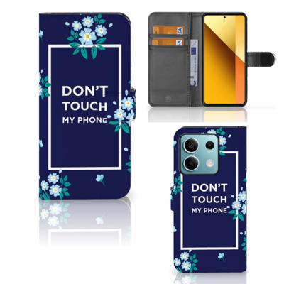 Xiaomi Redmi Note 13 5G Portemonnee Hoesje Flowers Blue DTMP | Portemonnee hoesje