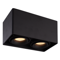HOFTRONIC™ Dimbare LED opbouw plafondspot Esto Zwart 2 lichts IP20 kantelbaar excl. lichtbron