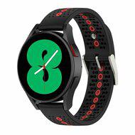 Dot Pattern bandje - Zwart met rood - Samsung Galaxy watch 7 - 40mm & 44mm