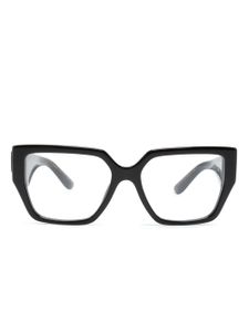 Dolce & Gabbana Eyewear lunettes de vue carrées à plaque logo - Noir