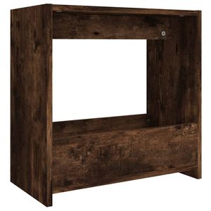 The Living Store Salontafel Gerookt Eiken - Opbergfunctie - Stevig Tafelblad - Hoekkast - Afmetingen- 50 x 26 x 50 cm