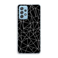 Geometrische lijnen wit: Samsung Galaxy A73 Transparant Hoesje