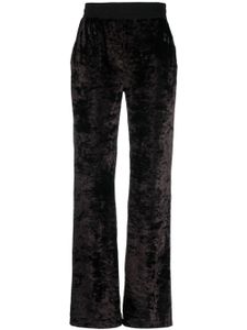 MOSCHINO JEANS pantalon en velours à coupe droite - Noir