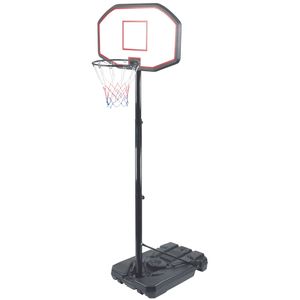 Basketbalring op Standaard - in Hoogte Verstelbaar: 2 tot 3,05 Meter - Verrijdbaar - Staal