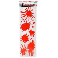 Horror/halloween raamsticker - Bloederige vlekken en spetters - 46 x 13 cm - Feestartikelen/versieri