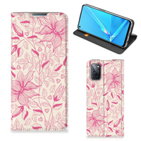 OPPO A52 | A72 Smart Cover Pink Flowers - thumbnail