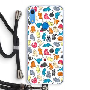 Kleurrijke katten: Huawei Y6s Transparant Hoesje met koord
