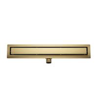 Wiesbaden Douchegoot met Tegelrooster en Flens - 100x7cm - Geborsteld Messing