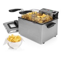 Princess 185000 Friteuse met koudezone 3270 W Zwart, Zilver (mat) - thumbnail