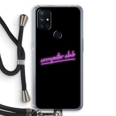 Vice Black: OnePlus Nord N10 5G Transparant Hoesje met koord