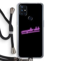 Vice Black: OnePlus Nord N10 5G Transparant Hoesje met koord