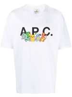 A.P.C. x Pokémon t-shirt à logo imprimé - Blanc