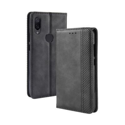 Magnetische sluiting Retro textuur horizontale Flip lederen Case voor de Xiaomi Mi spelen met houder & kaartsleuven & portemonnee (zwart)