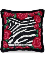 Dolce & Gabbana petit coussin imprimé à broderies - Rose