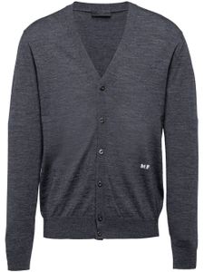 Prada cardigan en laine à col v - Gris