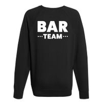 Bar team tekst horeca sweater / trui zwart voor heren